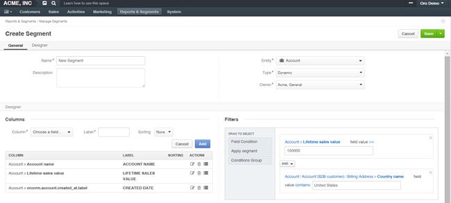 Segmentation OroCRM