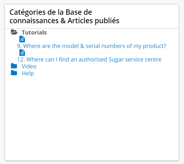 Nouveau dashlet dédié à l'arborescence sur le nouvel portail Sugar 9.2