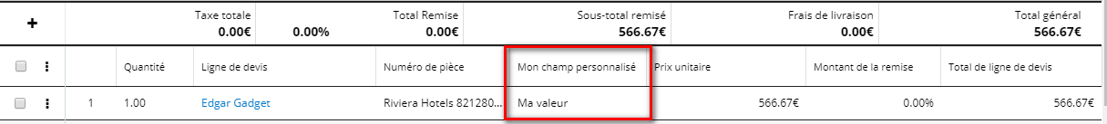 Champ personnalisé SugarCRM 8 2