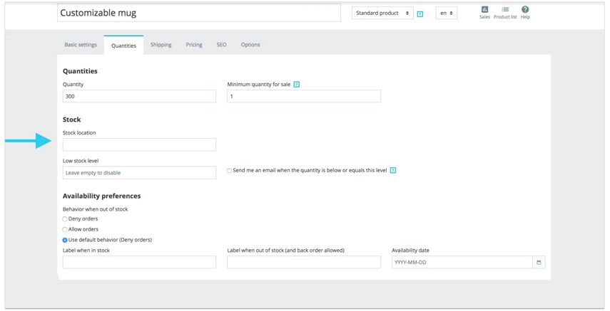 Gestion physique stocks E-commerce