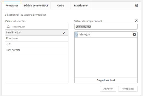 Qlik Sense gestionnaire donnees