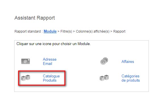 Sugar CRM 8.3, module catalogue produit