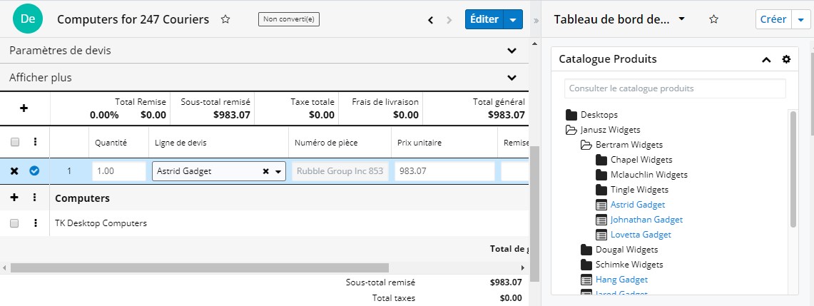 SugarCRM Dashlet