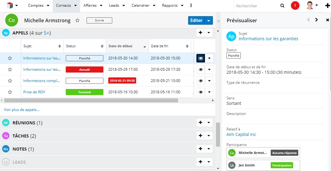 SugarCRM Interface Information