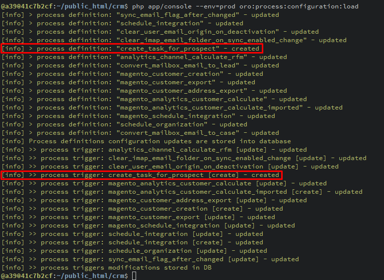 oro proces configuration load