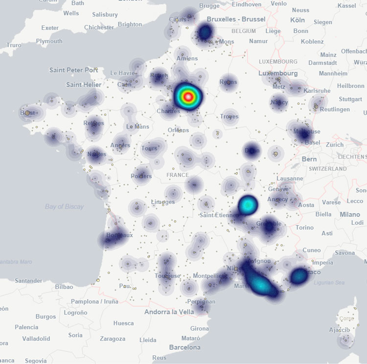 Carte chaleur