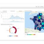 Vue d'un board Qlick sense avec eye-tracking