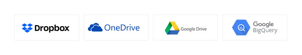 Tableau permet de se connecter à Dropbox, OneDrive, Google Drive et Google Big Query
