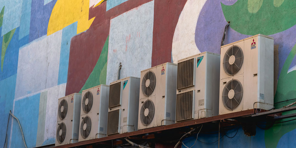 Facade avec air conditionné