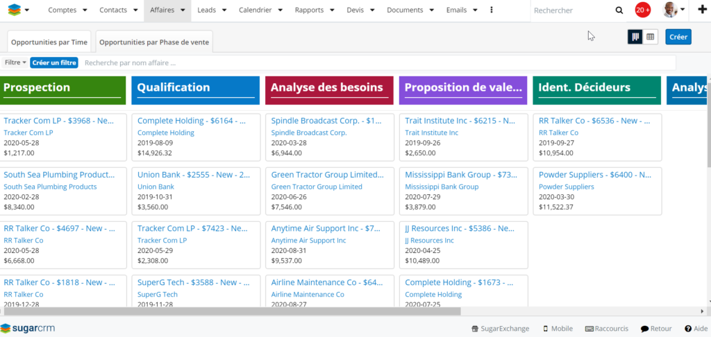 Sugar 9.1 intègre une vue Kanban