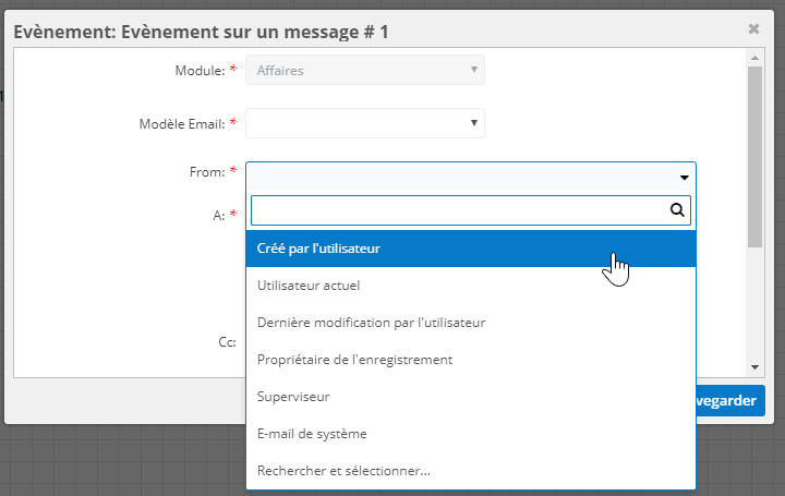 Personnalisation de l'expéditeur d'un email