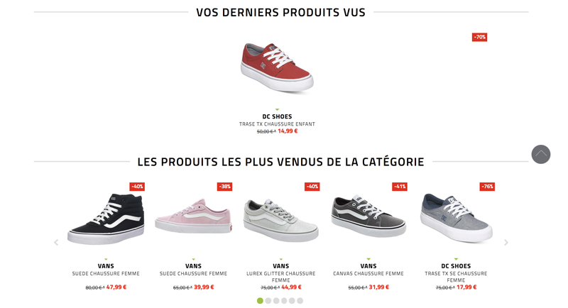 destock sport et mode ecommerce nosto personnalisation