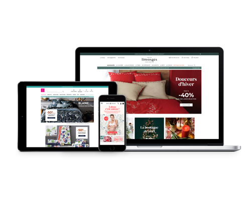 Sites web des marques du groupe MK Direct version desktop, tablette et mobile