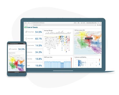 Interface desktop et tablette de Qlik