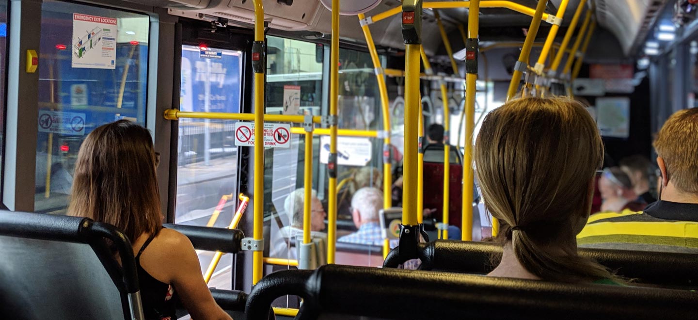 Intérieur d'un bus