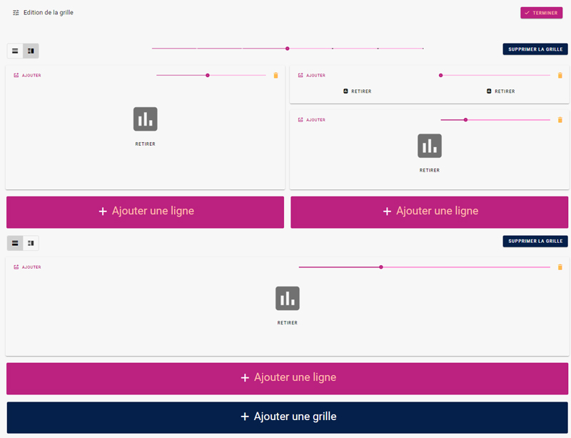 Exemple de paramétrage d’un dashboard multi-grille