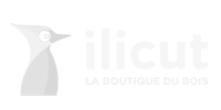 Ilicut la boutique du bois logo blanc