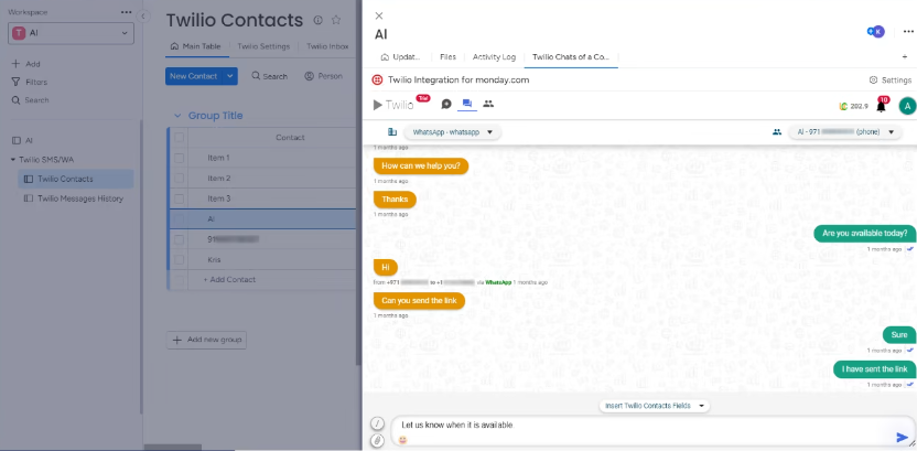 Voici comment échanger des sms depuis monday.com ! Synolia, expert monday.com