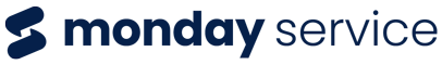 Logo monday service bleu