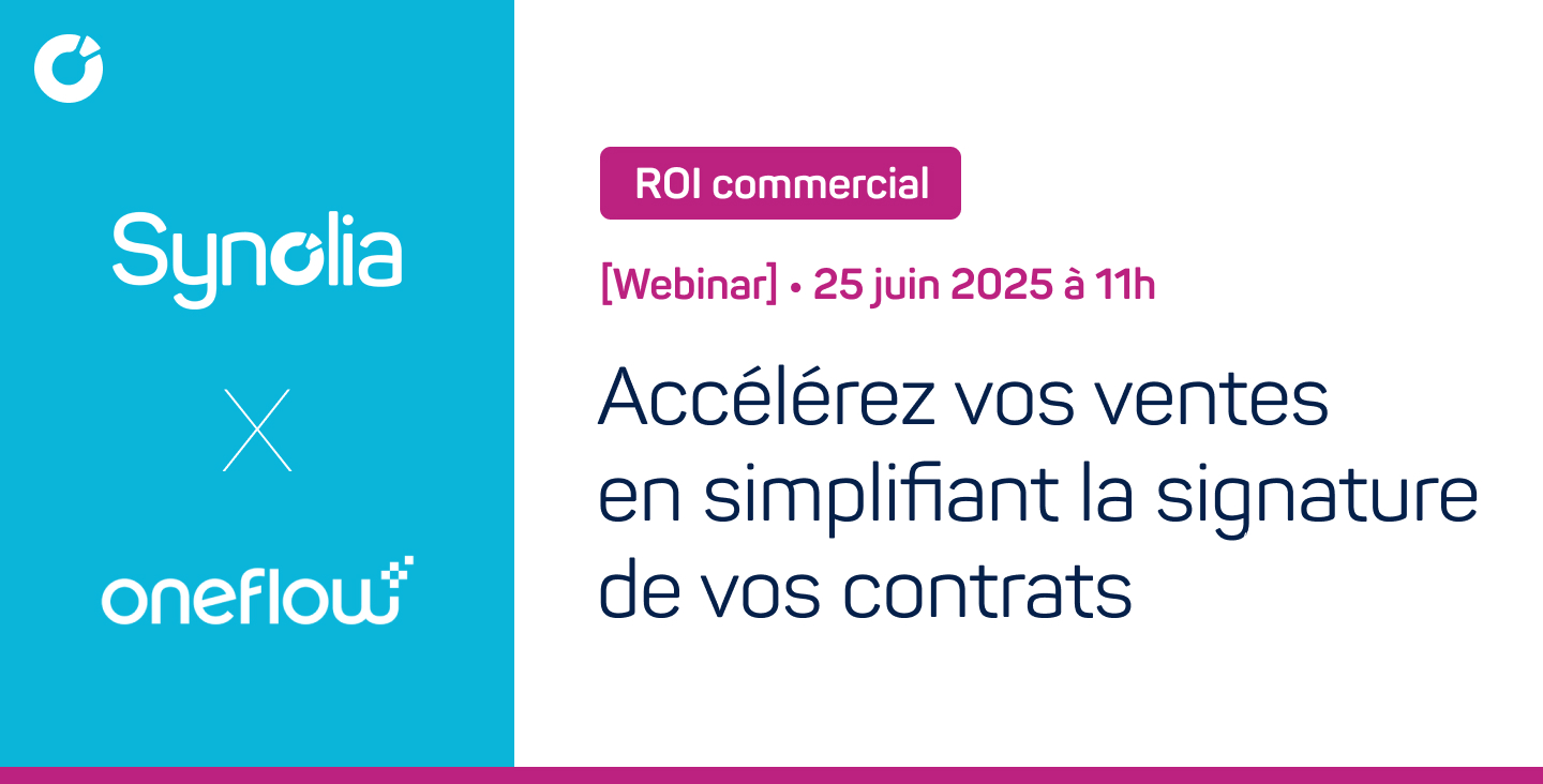 Visuel de promotion du webinar Synolia x Oneflow