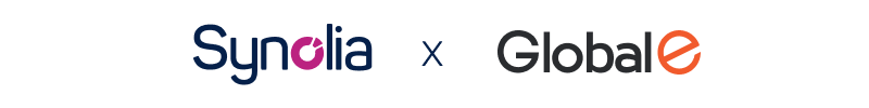 Logo de Synolia et Global-e, partenaire de Synolia pour les projets e-commerce à l'international