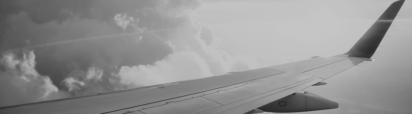 Visuel représentant l'aile d'un avion pour illustrer le cas client Lyon Aéroport